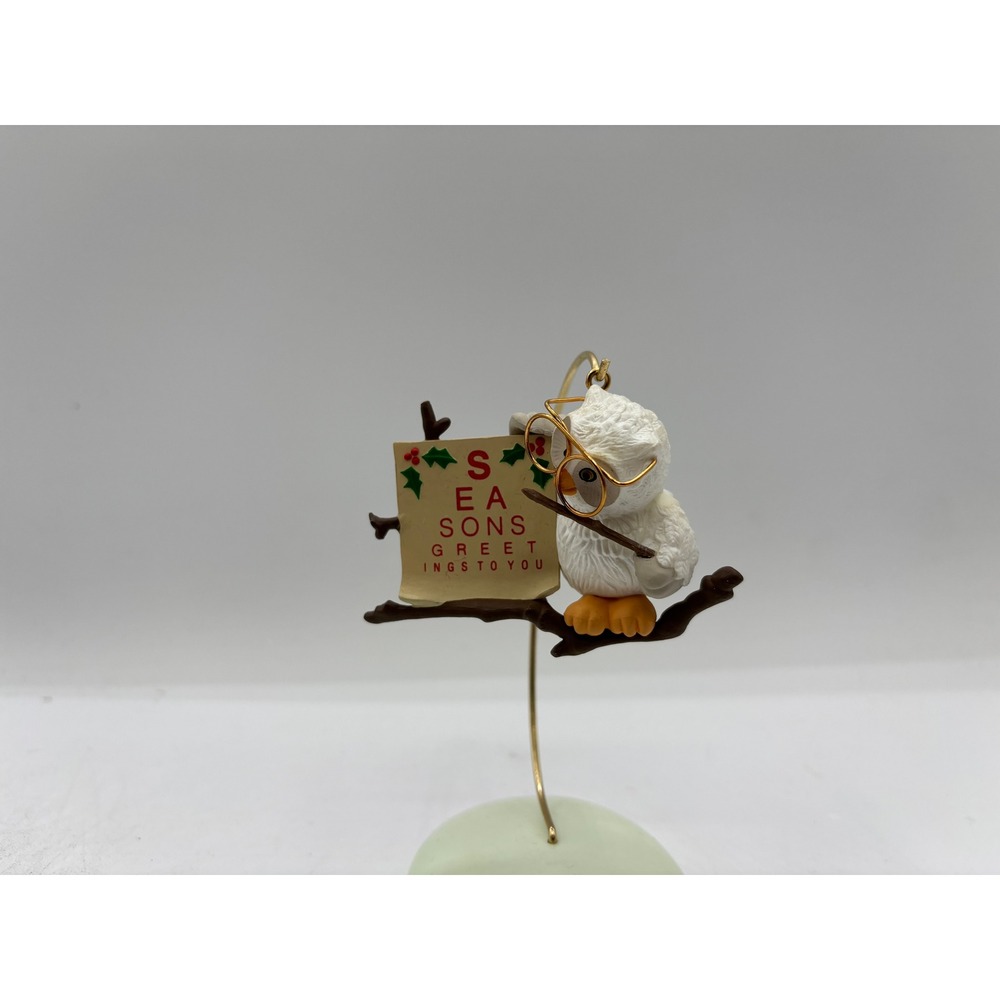Hallmark Keepsake Dated 1987 Vintage Owliday Wish Handcrafted Ornament